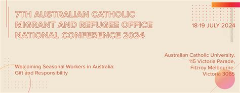 Australian Catholic Migrant And Refugee Office 2024 Conference Association Of Ministerial Pjp S