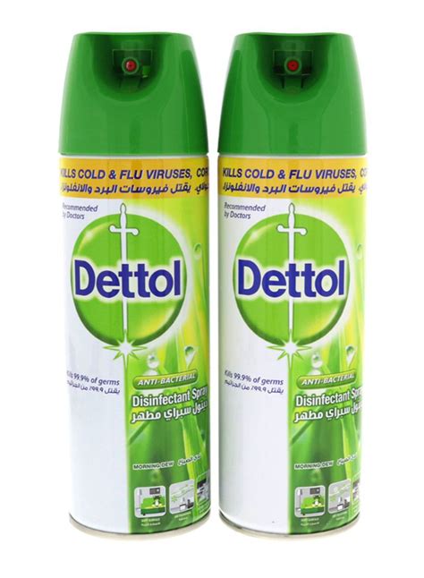 Buy Dettol Morning Dew Fragrance Antibacterial All In One Disinfectant Spray 2x450ml Online In