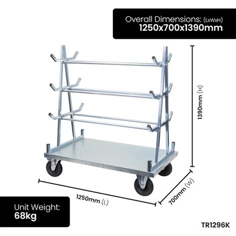 A Frame Panel Carts (with Pneumatic Wheels) | Troden Equipment