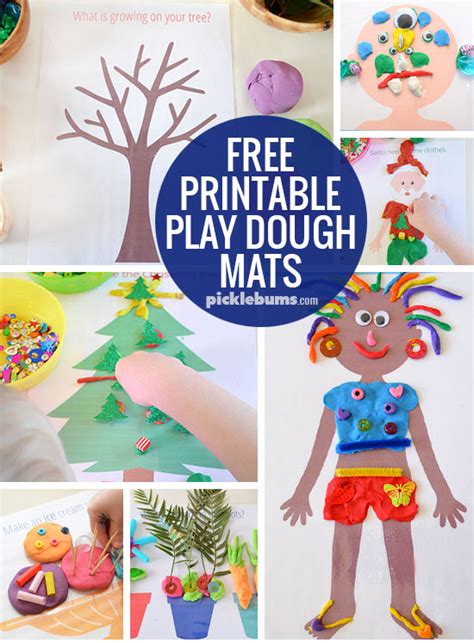 Free Play Dough Mat Printables