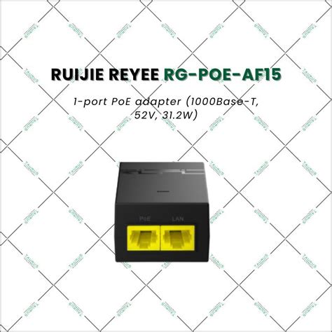 Ruijie Reyee Rg Poe Af Port Poe Injector Base T V W