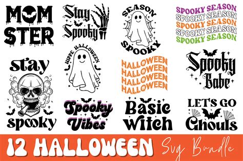 Halloween Svg Bundle Retro Halloween Svg Graphic By Black Cat Studio