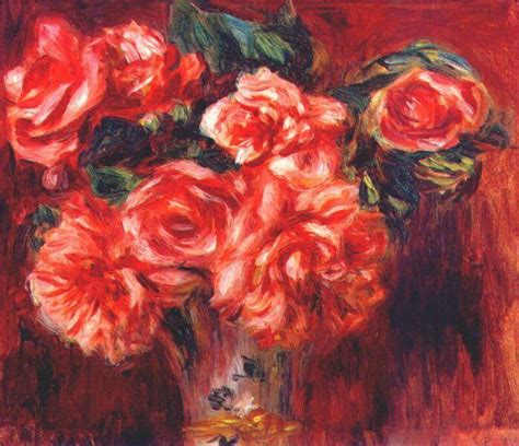 Moss Roses C 1890 Pierre Auguste Renoir WikiArt Org