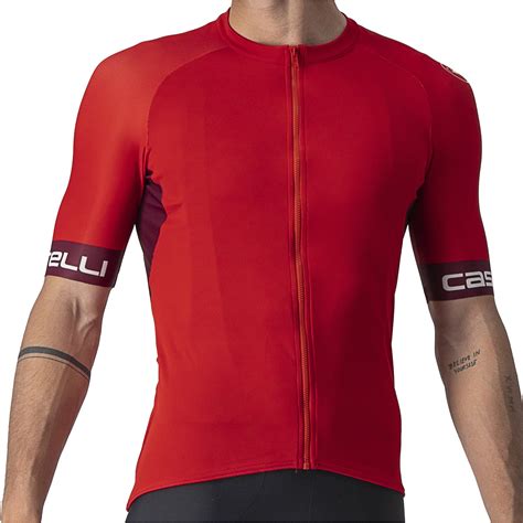 Castelli Maillot De Manga Corta Hombre Entrata Vi Red Bordeaux