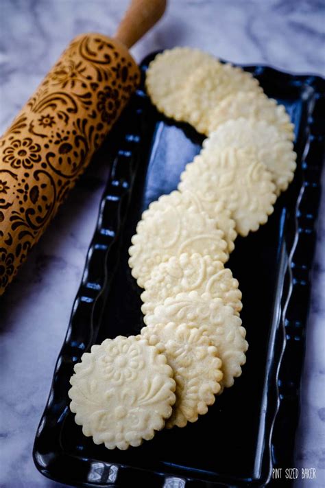 Embossed Shortbread Cookies • Pint Sized Baker