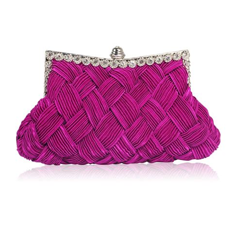 Wholesale Purple Crystal Evening Clutch Bag