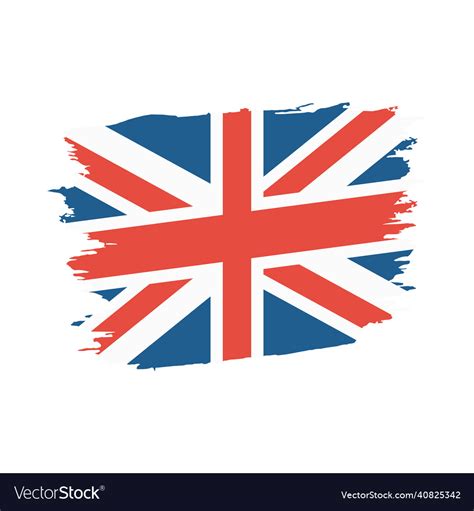 Britain flag waving Royalty Free Vector Image - VectorStock