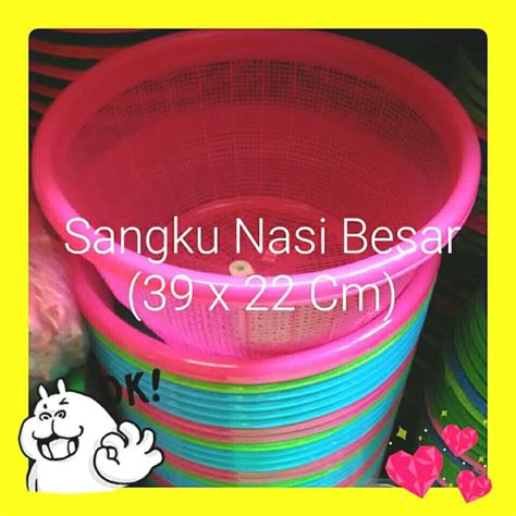 Jual Sangku Bakul Tempat Nasi Plastik Besar X Cm Shopee