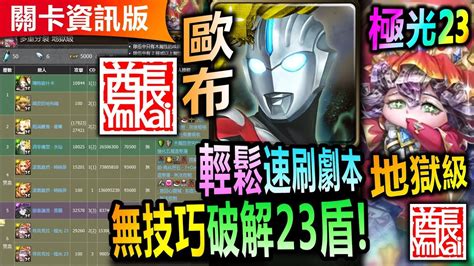 【酋長 Ymkai】神魔之塔 全超人配置 【超人orb】超人歐布【極光23地獄級】2屬以上成就 速刷劇本【超人無技巧破解23盾！】 國王所背負的重擔 多重分裂 Youtube