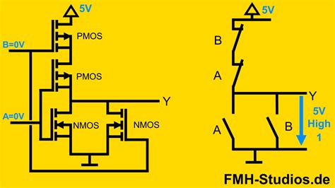 Nor Gatter Transistor Digitaltechnik Einfach Erkl Rt F M H