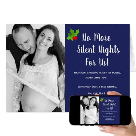 No More Silent Nights For Us Christmas Day Card | Zazzle