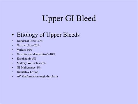 Ppt Gastrointestinal Bleeding Powerpoint Presentation Free Download