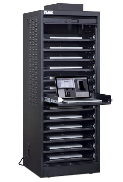 Single-Wide Laptop Cabinet - Secure Western Storage