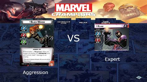 Marvel Champions Lcg Black Widow Aggression Vs Expert Klaw Youtube