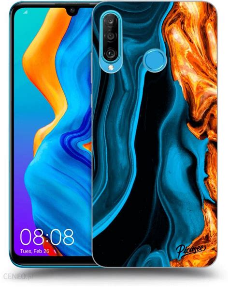 SILIKONOWE PRZEŹROCZYSTE ETUI NA HUAWEI P30 LITE GOLD BLUE Etui na