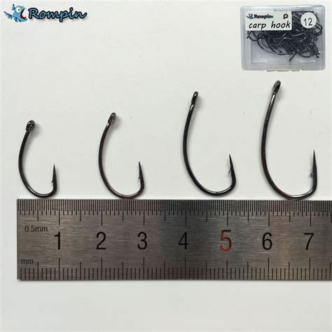 Rompin NEW ARRIVAL 50PCS BOX High Carbon Steel Carp Fishing Hook With