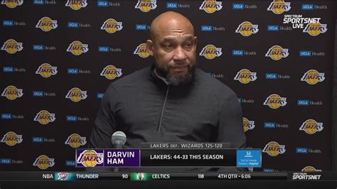 Darvin Ham Postgame Interview Los Angeles Lakers Beat Washington