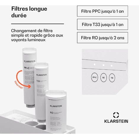 Klarstein Osmoseur Eau Potable Système de Filtration d Eau par Osmose