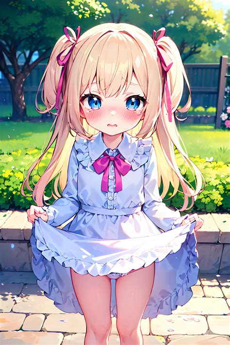 blonde girl showing panties | Aipictors