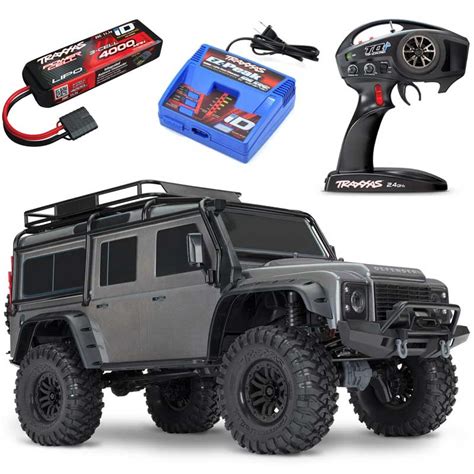 Traxxas Trx 4 Land Rover Defender Rc 4x4 Rock Crawler Rtr W3s Lipo Combo