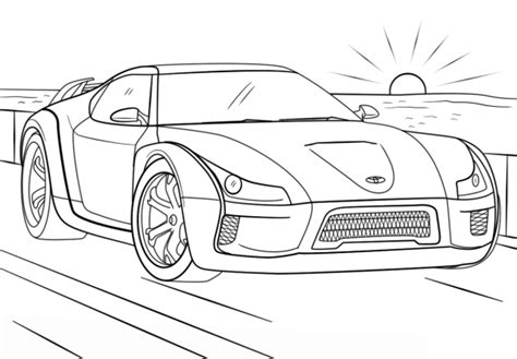 Toyota Supra coloring page - ColouringPages