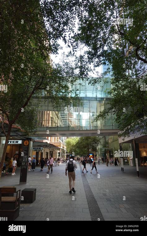 The Westfield Sydney Shopping Centre located on Market Street in Sydney, Australia, is a ...