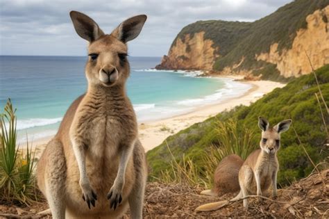 Premium Photo | Kangaroos at Pebbly Beach New South Wales Australia