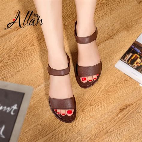 Allanshoeshot Korean Fashion Flat Sandals For Women Highquality