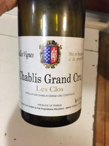 2008 Domaine Guy Robin Fils Vieilles Vignes Chablis Grand Cru Les