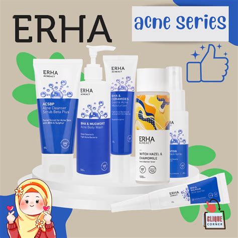 Jual Erha Acneact Series Acne Back Spray Ml Acne Pressed Powder G