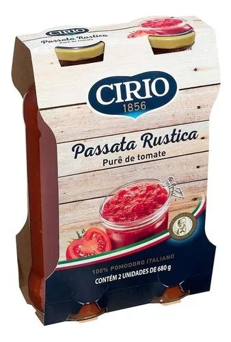 Molho De Tomate Passata Rustica Cirio Pack 2 Unids 680gr MercadoLivre