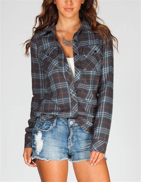 Full Tilt Vintage Womens Flannel Shirt 220158957 Blouses And Shirts