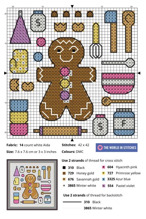 Gingerbread Baking Free Cross Stitch Chart Cross Stitch Patterns