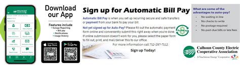 Automatic Bill Pay Paperless Billing Cooperative Messaging Options