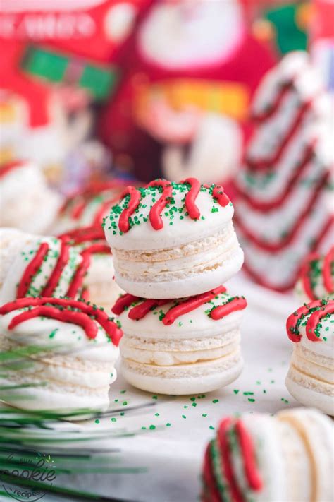 Christmas Tree Cake Macarons Recipe Fun Cookie Recipes