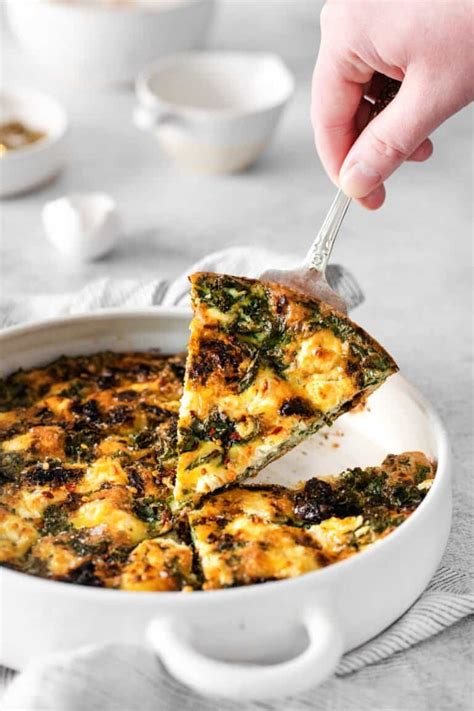 Kale Frittata With Goat Cheese • Fit Mitten Kitchen