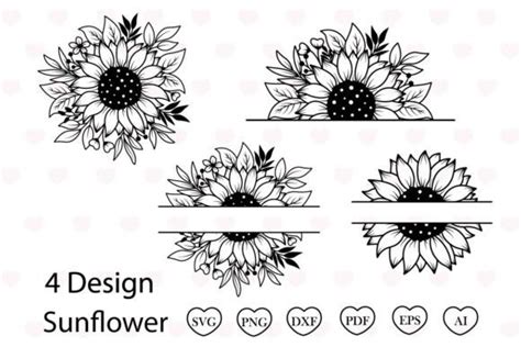 Sunflower Svg Bundle Flower Svg Graphic By Tadashop Design · Creative