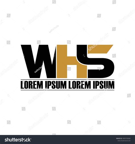 Whs Letter Monogram Logo Design Vector Stock Vector Royalty Free