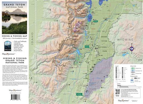 Map Of Grand Teton National Park Grand Teton National Park Map By US
