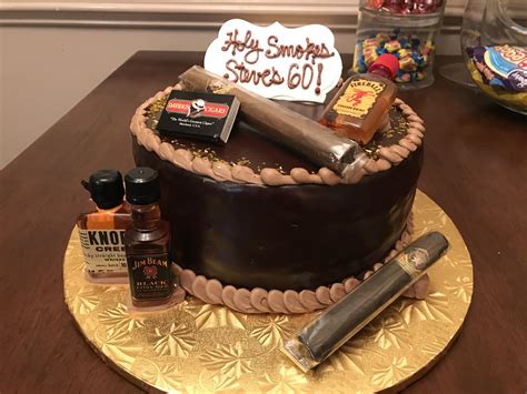 Jack Daniel Whiskey And Cigar Cake Th Birthday Artofit