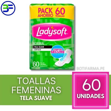 Toallas Higiénicas Ladysoft Tela Suave 60UN BOTIFARMA