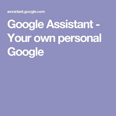 Google Assistant - Your own personal Google | Smart home security ...