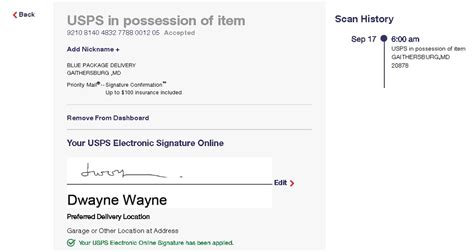 Screenshot Of Package Details It Indicates The Status Of The Item Its