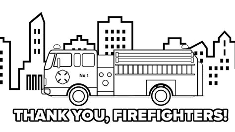 Thank You Firefighters Coloring Page Coloring Pages