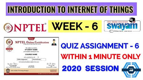 Introduction To Internet Of Things Nptel Week 6 Quiz Assignment