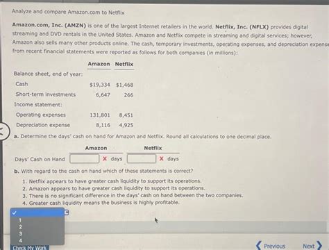 Solved Analyze And Compare Amazon To Netflix Amazon Chegg