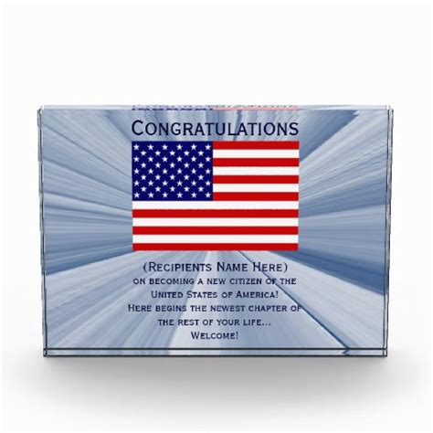 American Citizenship Flag Award | Zazzle