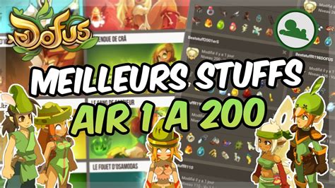 DOFUS LES MEILLEURS STUFF AIR PVM OPTI FULL ROX POUR LE LVL 1 A 200