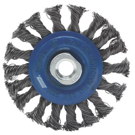 Norton Multi Material Twisted Knotted Wire Wheel 115mm 4 12 Screwfix