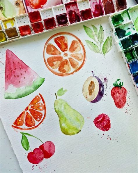 Easy Watercolor Fruit Painting Ideas Beautiful Dawn Designs